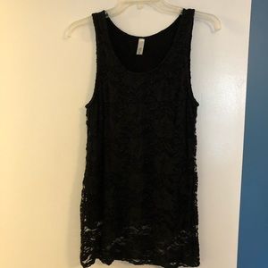 Et’Lois Black Lace Tank Top
